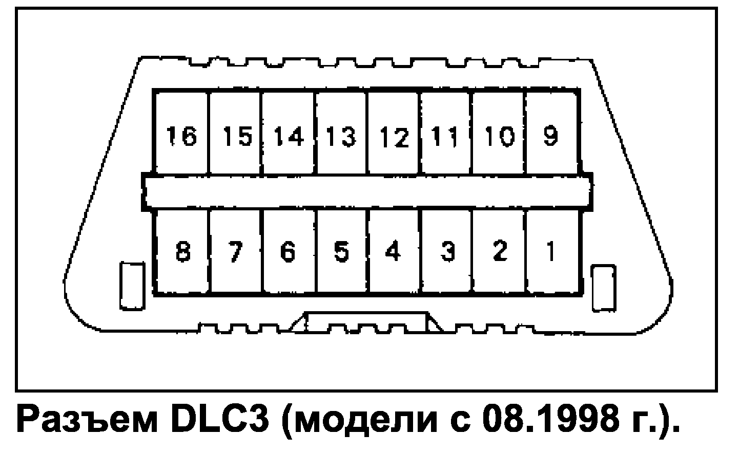 диагностический разъем DCL3 (модели c 08.1998)